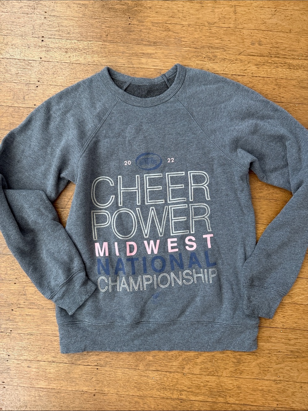 Cheer Power 2022 Midwest National Championship Grey Sweatshirt YL